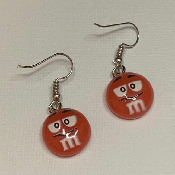 M & M Earring, Candy Earring, Gift Idea, Funny Food Earring, Silly Earring - Picture 4 of 4
